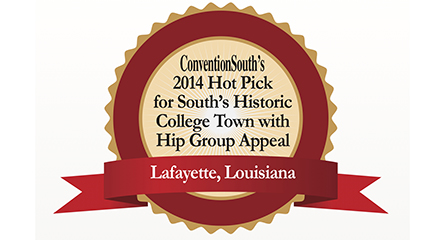 Accolade for ConventionSouth's 2014 Hot Pick for South's Historic College Town with Hip Group Appeal