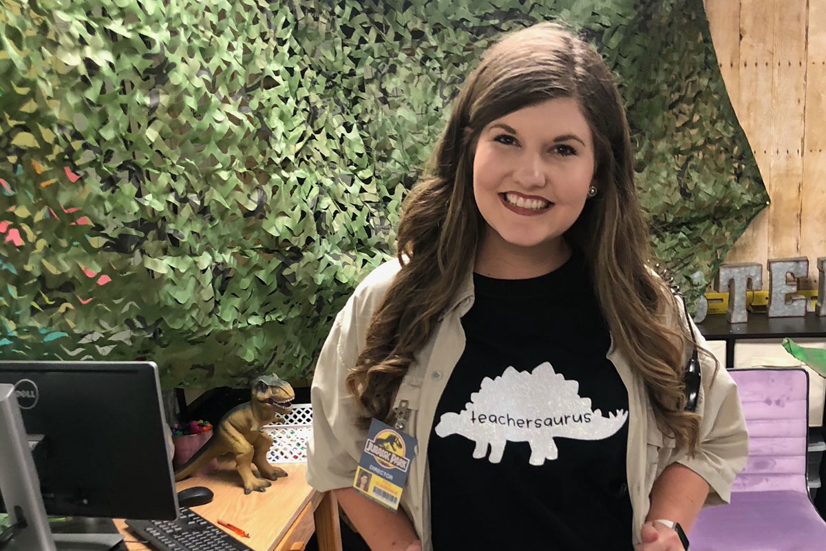 University of Louisiana at Lafayette education major Taylor Wallace is now a fourth grade teacher