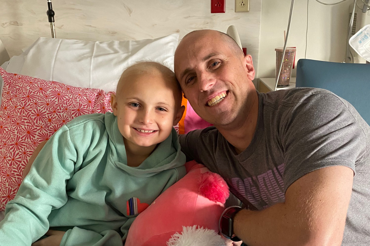 UL Lafayette finance alum Eric Bartel with his daughter.