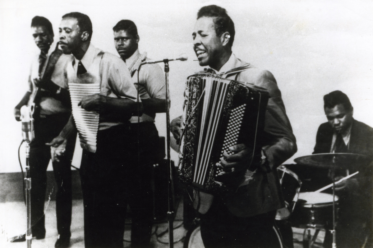 Clifton Chenier sings and plays accordion wiith his Red Hot Louisiana band.